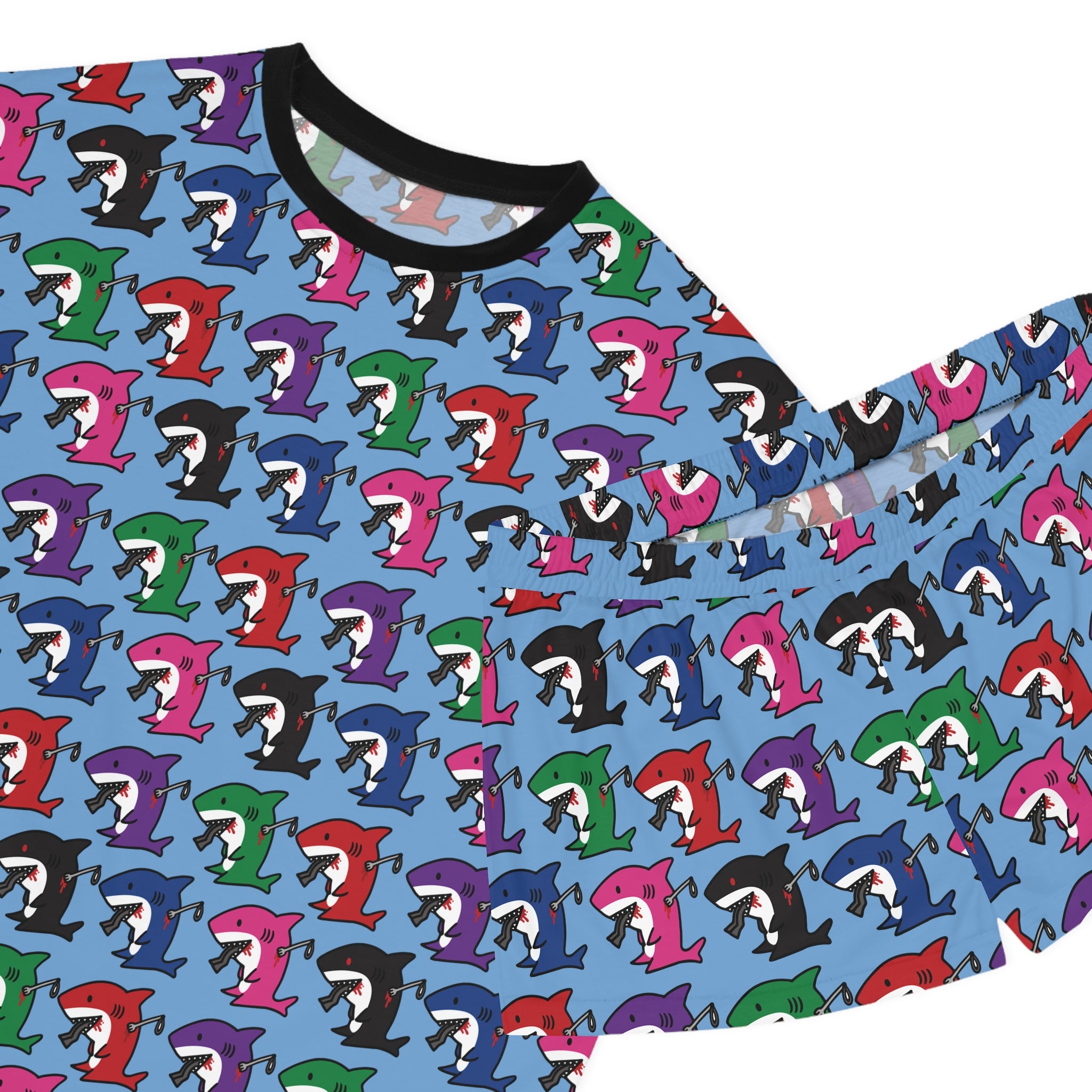 Slit Gill pattern Pajama Set